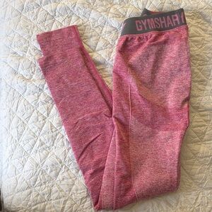 Gymshark Heather Pink Leggings with Branded Waistband